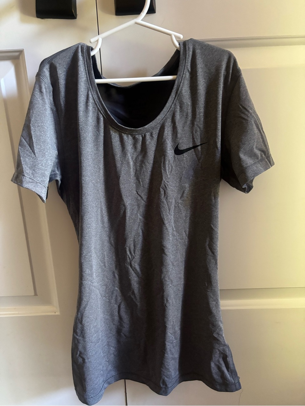 Nike Women's Dark Gray Short Sleeve Athletic Tee